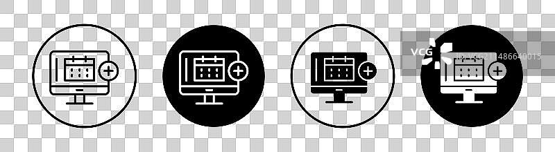 线上预约图标集日历预订图片素材
