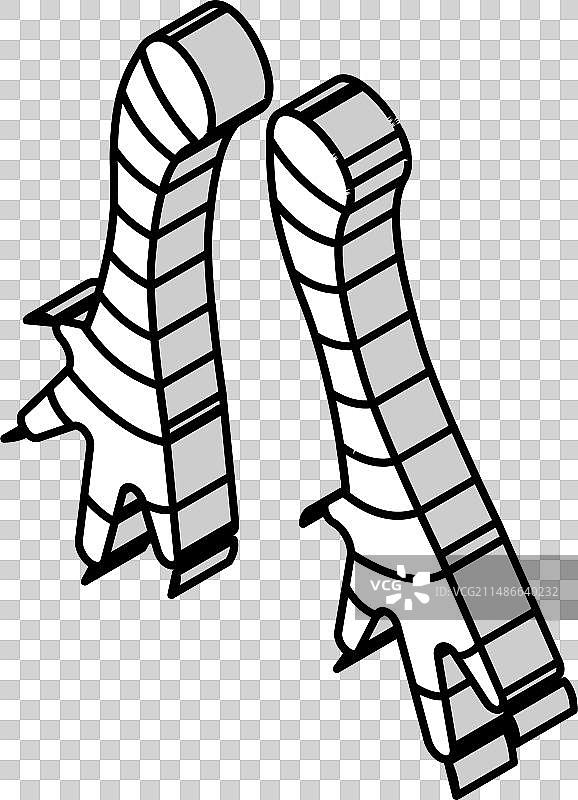 鸡爪2.5D图标图片素材