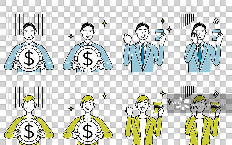 男人和女人的简笔画图片素材