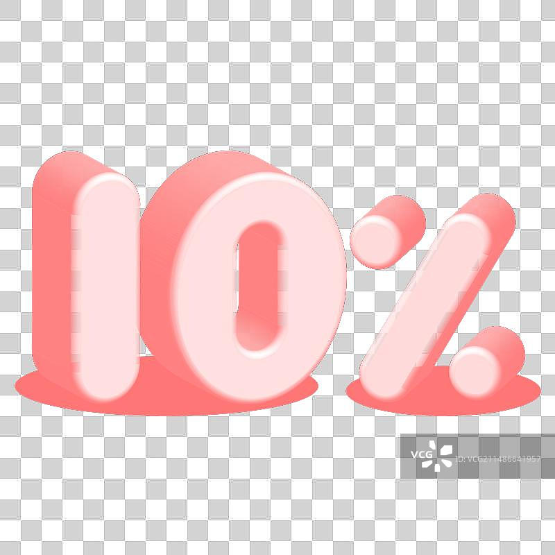 2.5D红色促销半色调符号图片素材