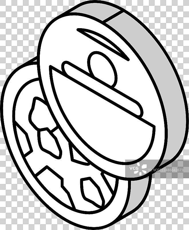 浴盐容器2.5D图标图片素材