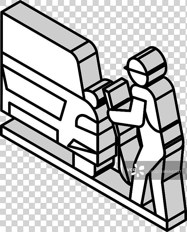 加油站等距图标图片素材