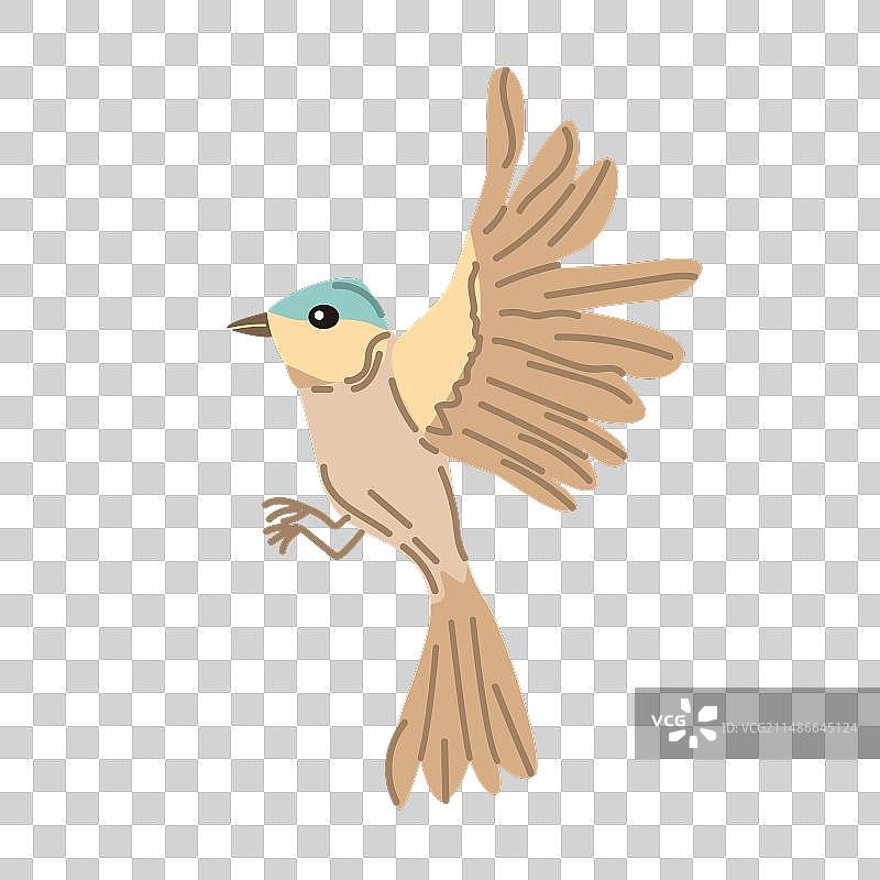 卡通春鸟飞翔图片素材