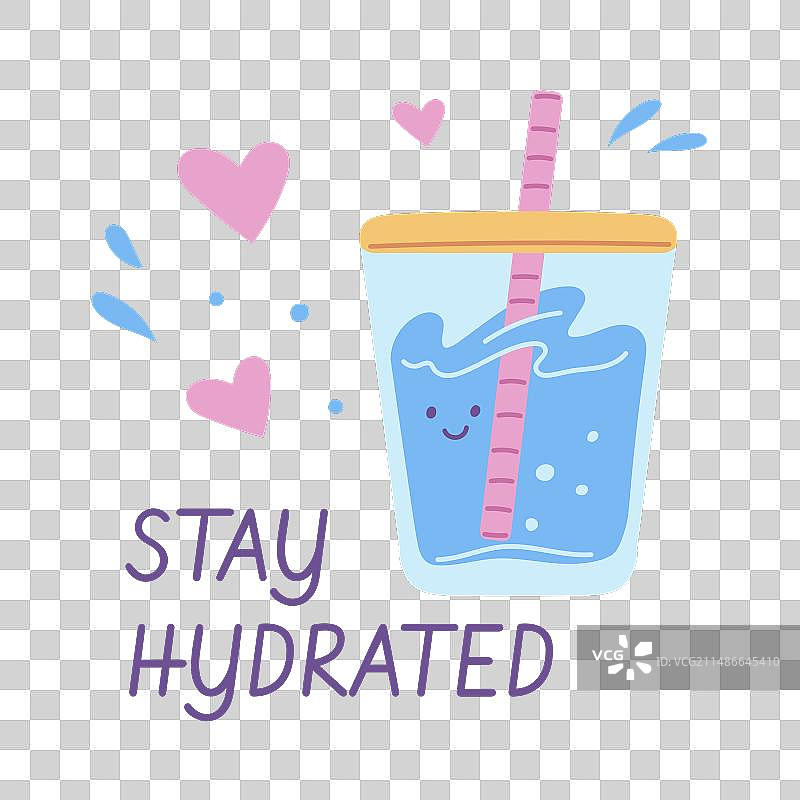 装满清洁液体的塑料或玻璃吸管杯图片素材