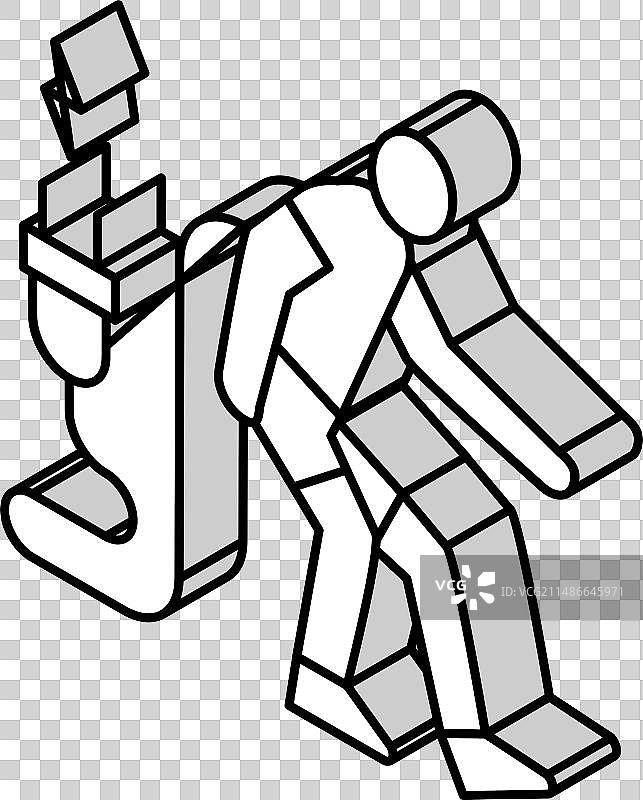 疲劳病人2.5D图标图片素材