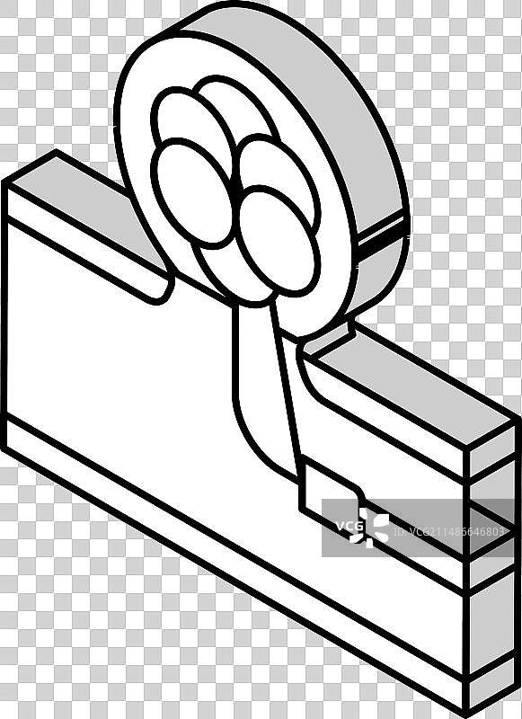 2.5D线圈栓塞等距图标图片素材