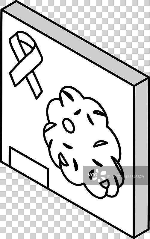 神经肿瘤研究2.5D图标图片素材