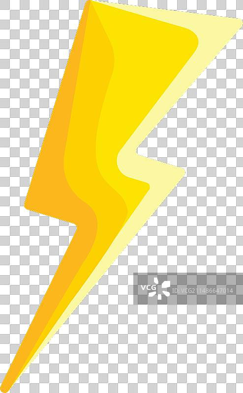 电击警告卡通闪光图标图片素材