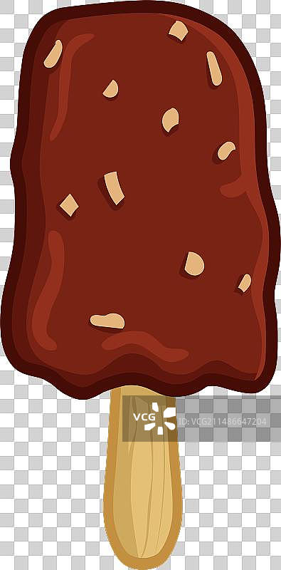 坚果巧克力脆皮冰淇淋图片素材