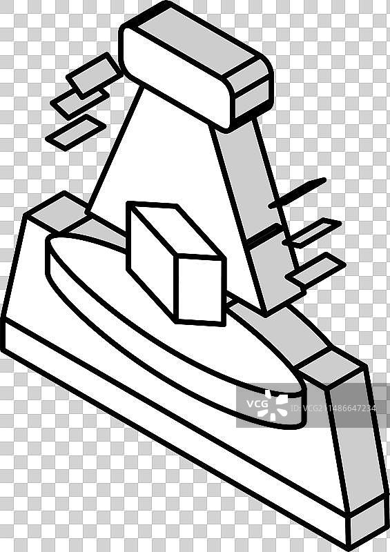 3D扫描等距图标图片素材