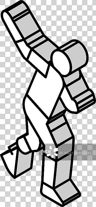 等距的掷标枪残疾运动员图片素材