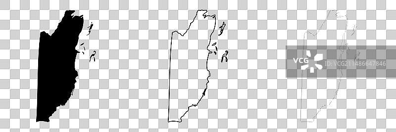伯利兹国家地图轮廓图片素材