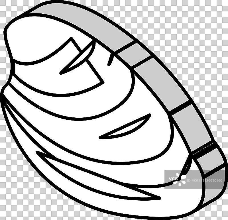 海洋蛤蜊2.5D图标图片素材