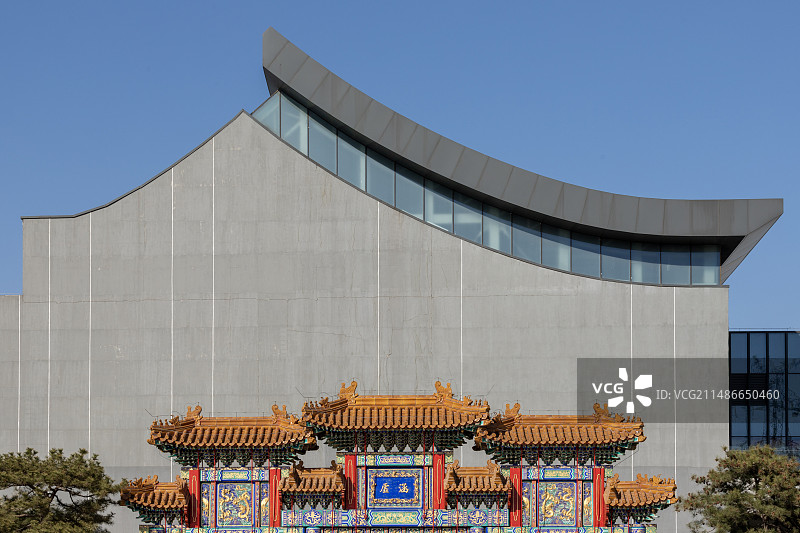 北京园林建筑架构线条图片素材