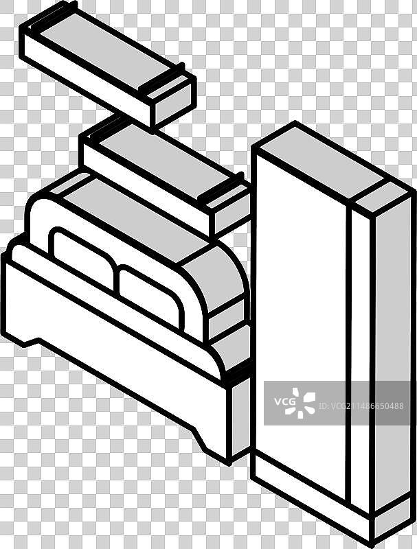 卧室家具2.5D图标图片素材