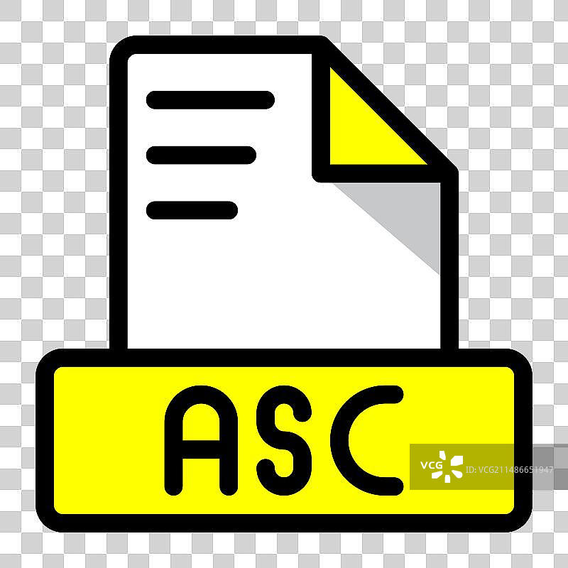 ASC文件彩色图标设计文档图片素材