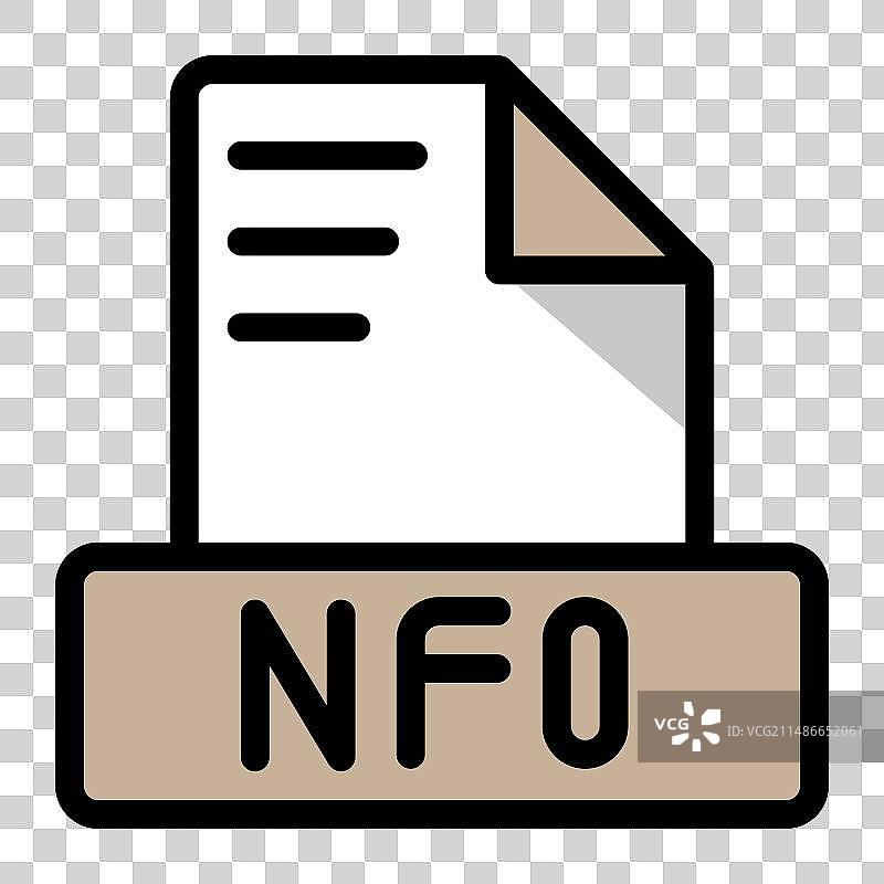 NFO文件彩色图标设计图片素材