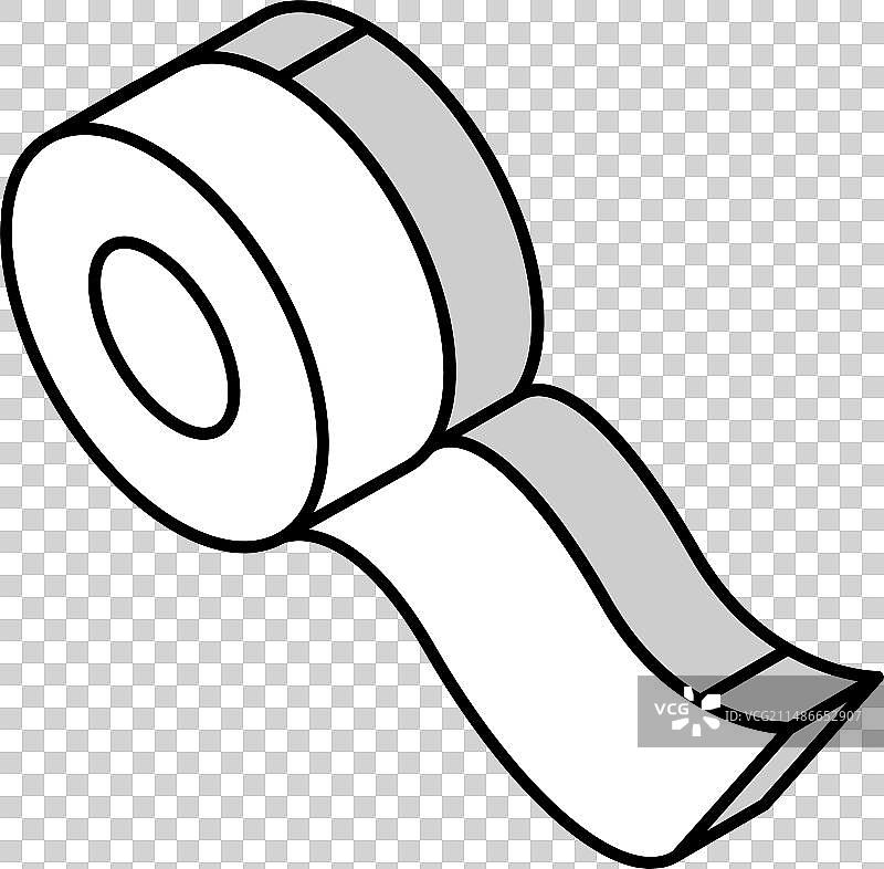 医用胶带卷2.5D图标图片素材