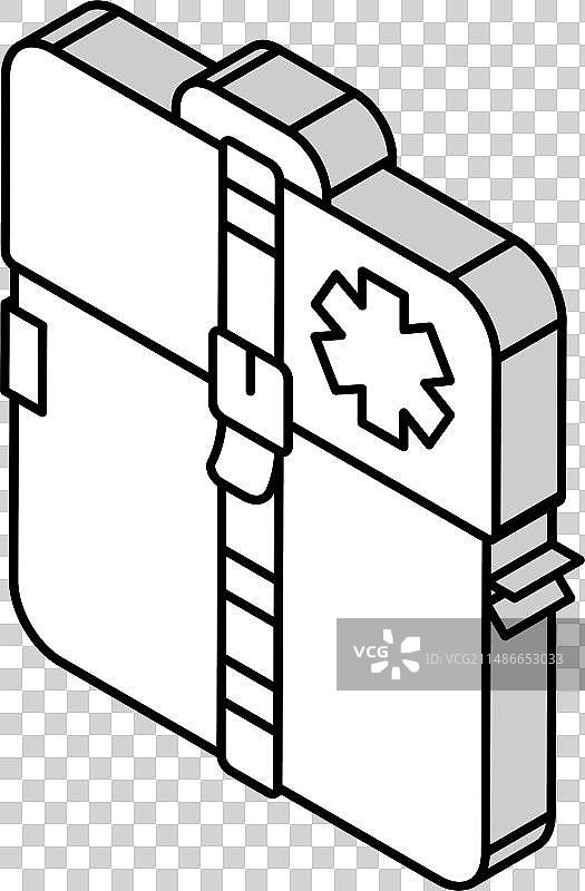 医疗箱等距图标图片素材