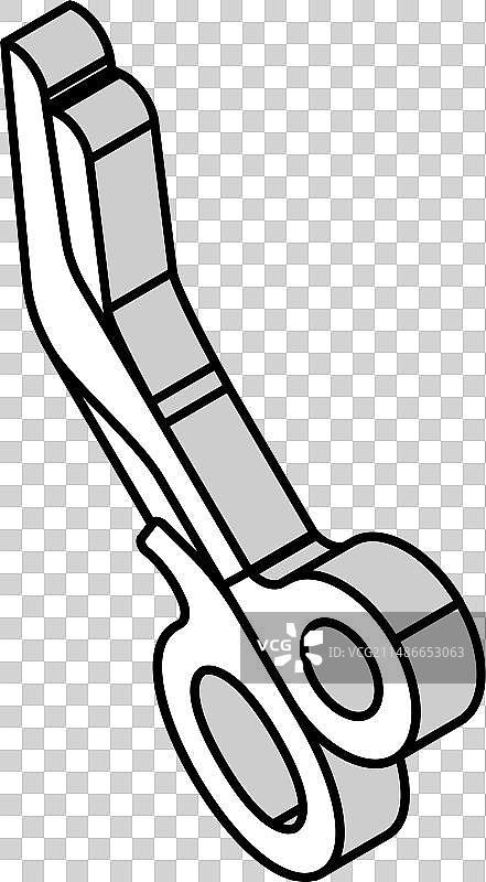 剪刀医疗2.5D图标图片素材