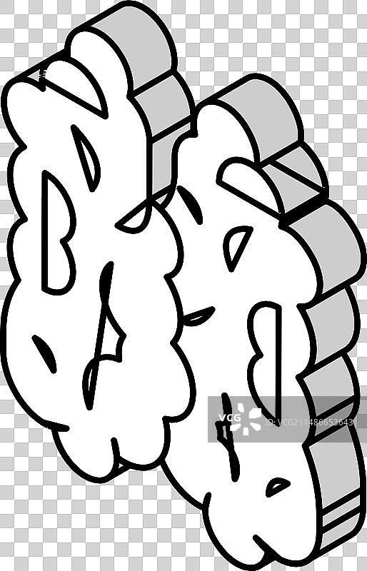 免疫系统胸腺2.5D图标图片素材