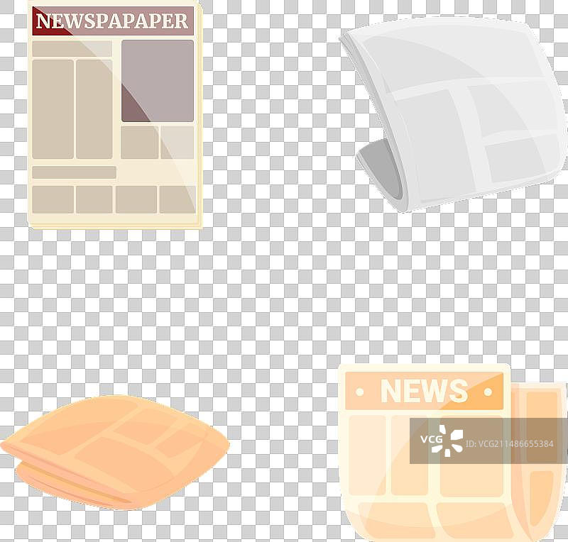 卡通报纸图标图片素材