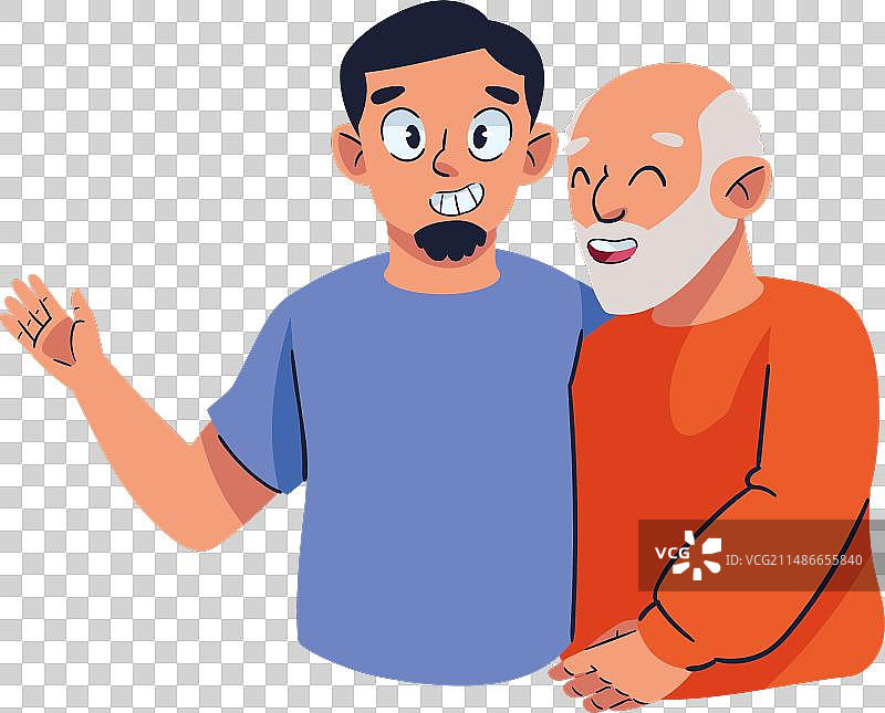 快乐的老父亲和儿子图片素材
