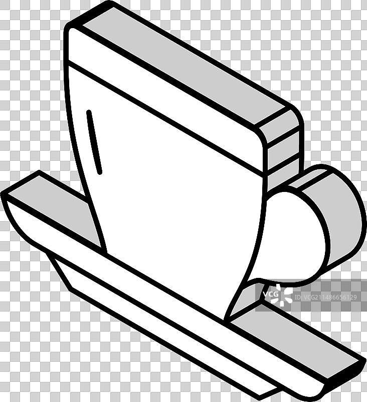 带盘子的茶杯2.5D图标图片素材