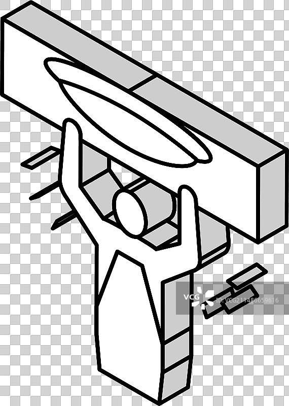 灯具安装与维修2.5D插画图片素材