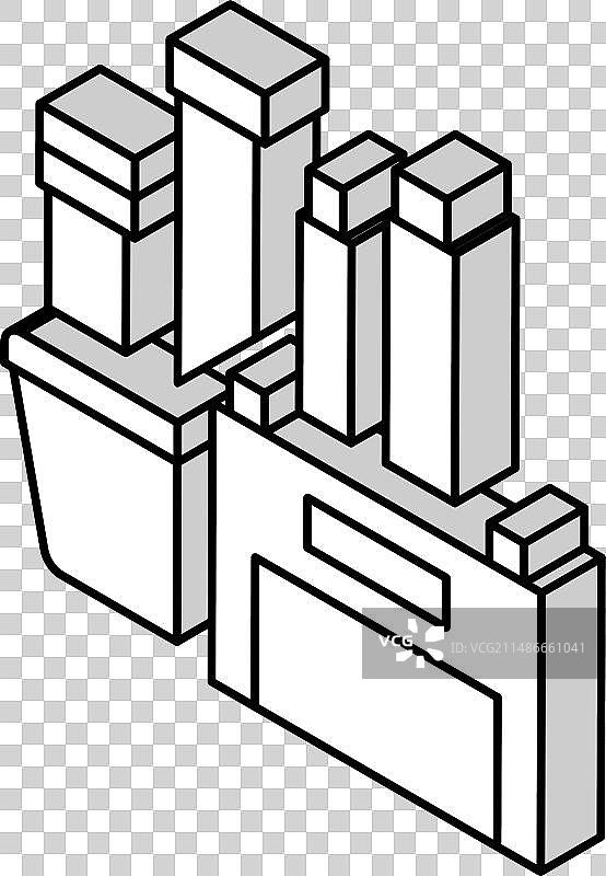 聚丙烯热塑性塑料等距图标图片素材