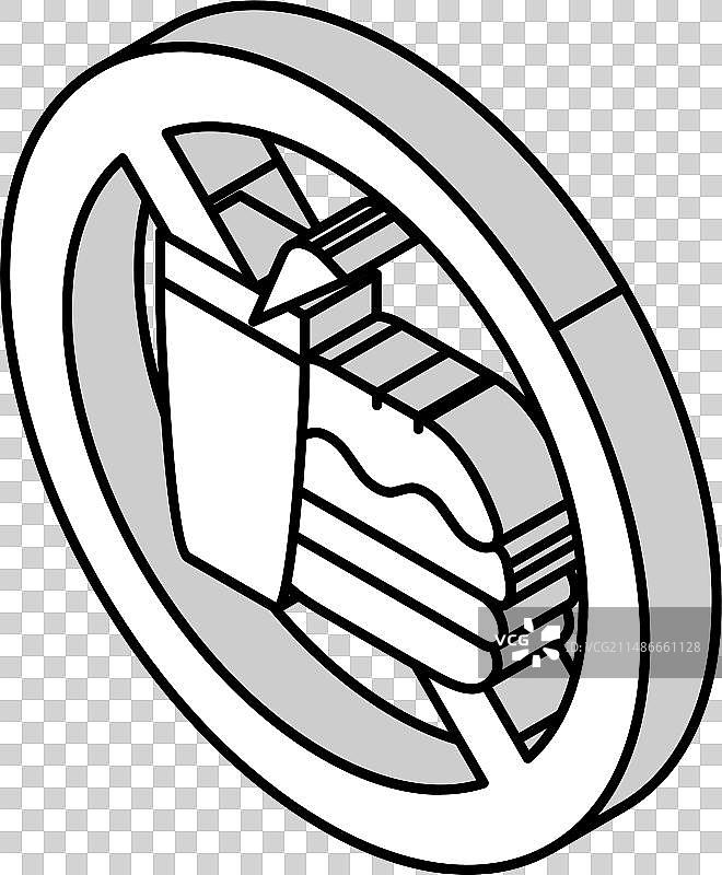 食品禁用等距图标图片素材