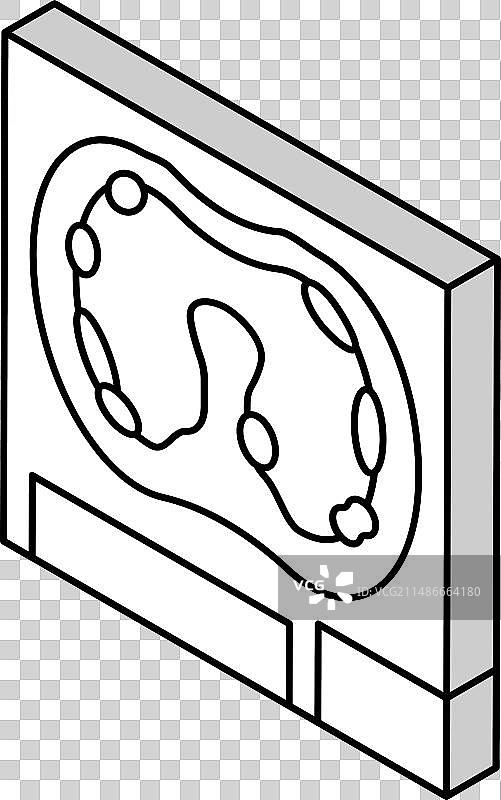 胸膜石棉沉滞症2.5D图标图片素材