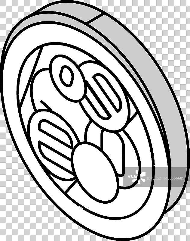 2.5D烤茄子图标图片素材