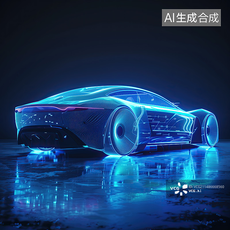【AI数字艺术】新能源汽车创意图图片素材