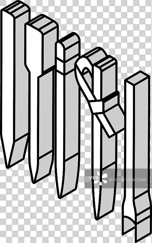 2.5D竹签等距图标图片素材