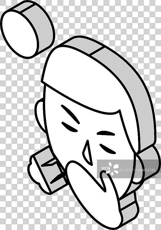 石棉致癌2.5D图标图片素材