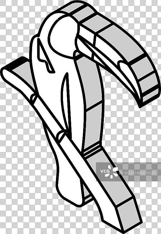 动物园里的2.5D巨嘴鸟图标图片素材