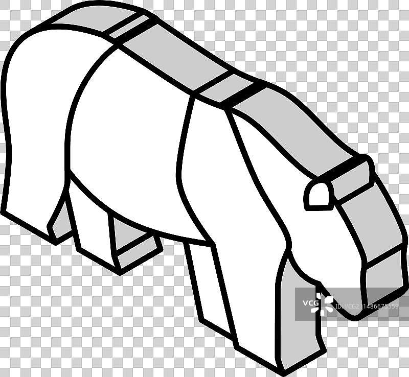 动物园熊猫2.5D图标图片素材