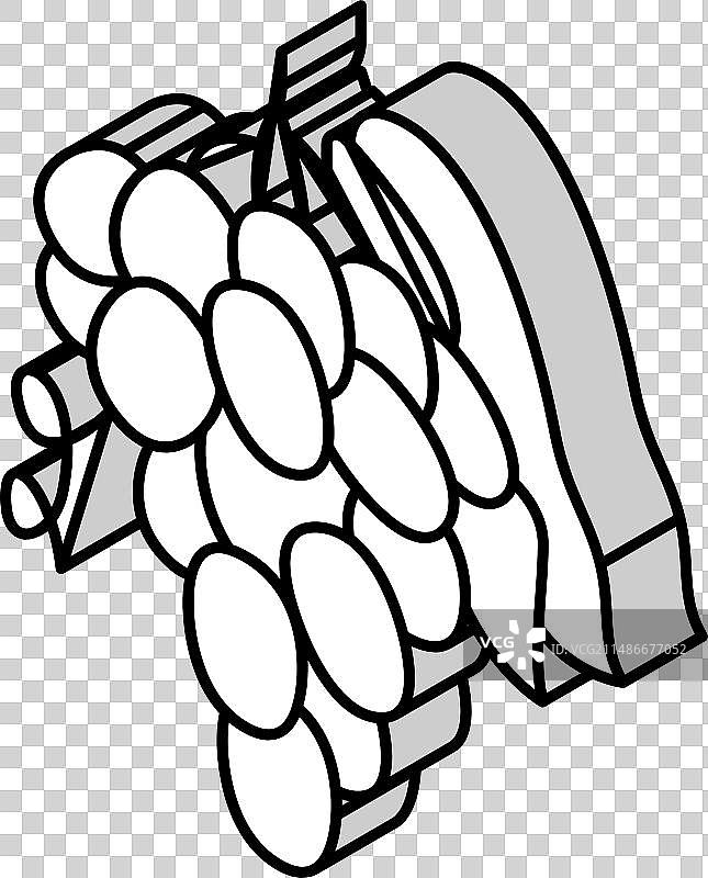 葡萄汁浆果2.5D图标图片素材