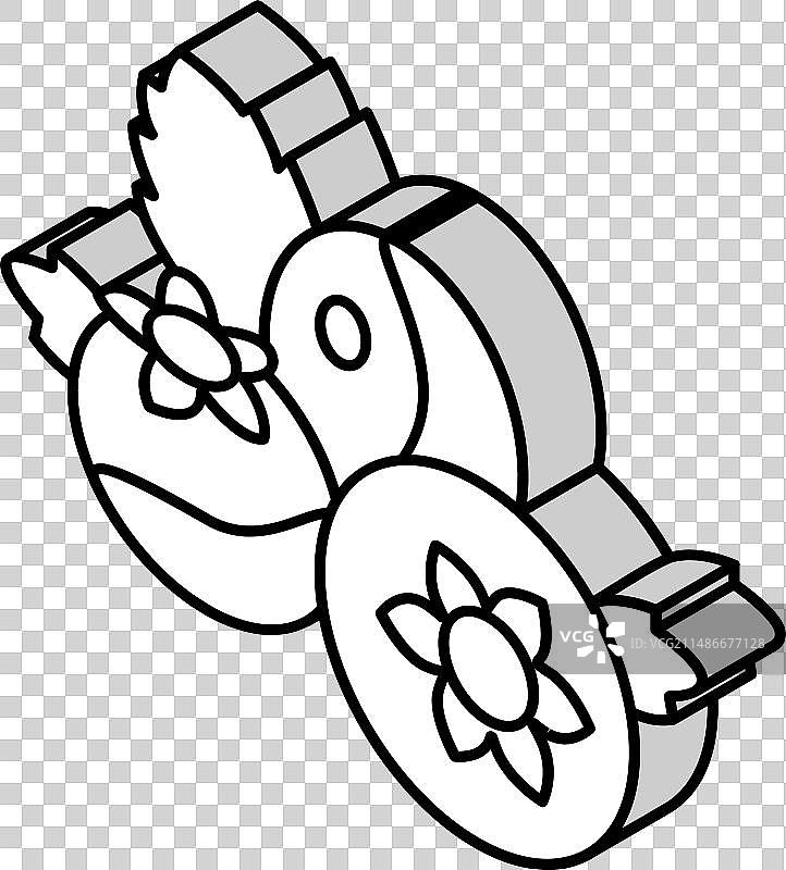 蓝莓2.5D图标图片素材