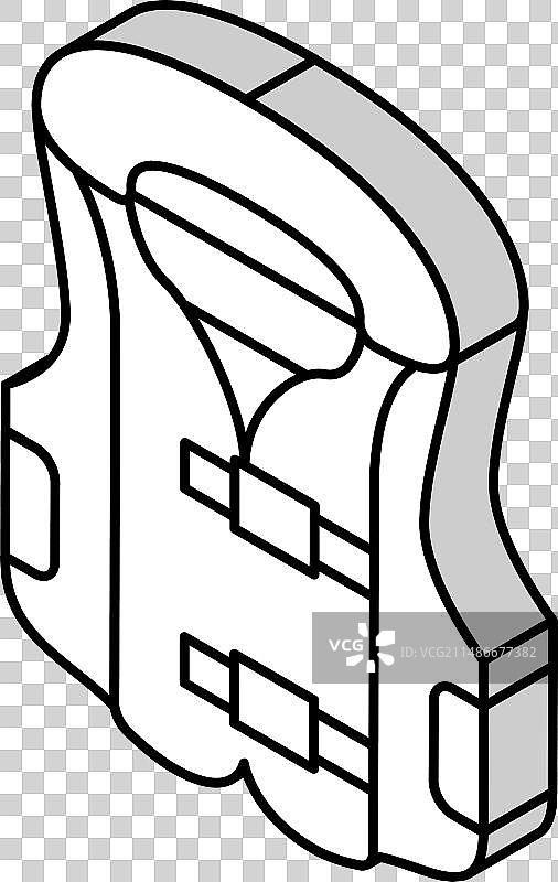 充气游泳背心2.5D图标图片素材