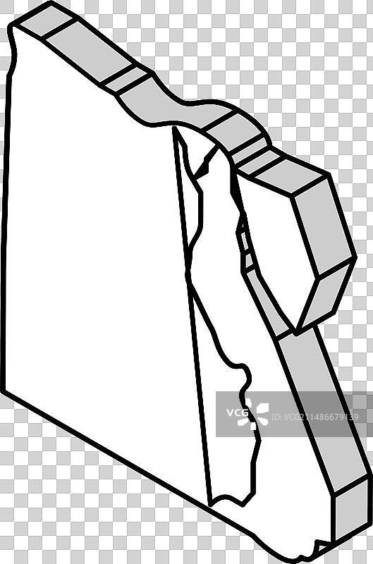 埃及地图2.5D图标图片素材