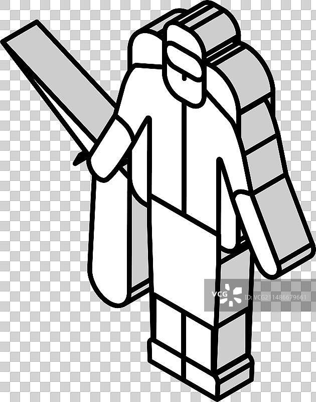 喷雾员2.5D图标图片素材