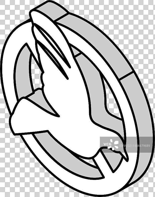 鸟类控制2.5D图标图片素材