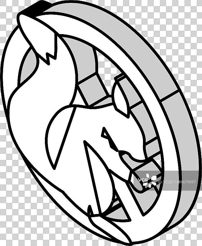 松鼠2.5D图标图片素材