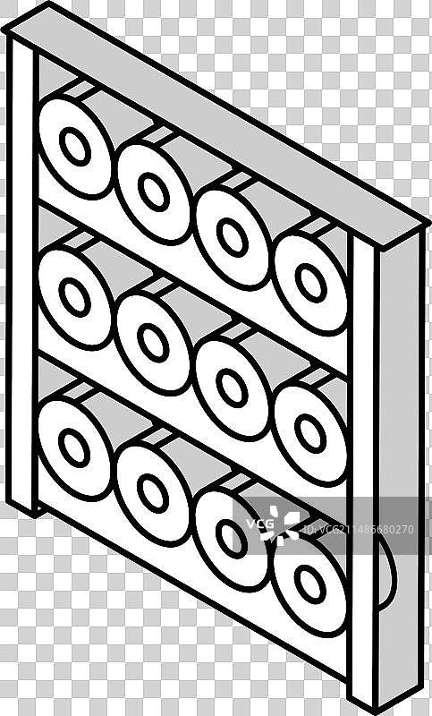 2.5D葡萄酒架图标图片素材
