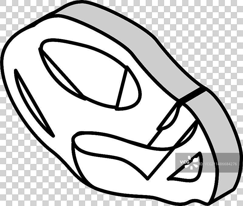 去壳牡蛎2.5D图标图片素材