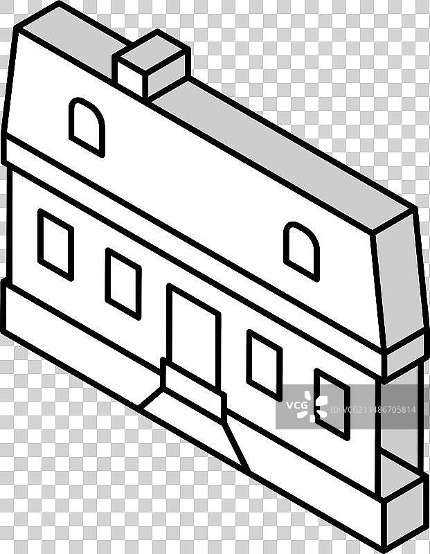 科德角房屋2.5D图标图片素材