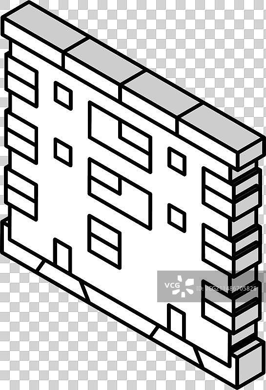 合作社房屋2.5D图标图片素材