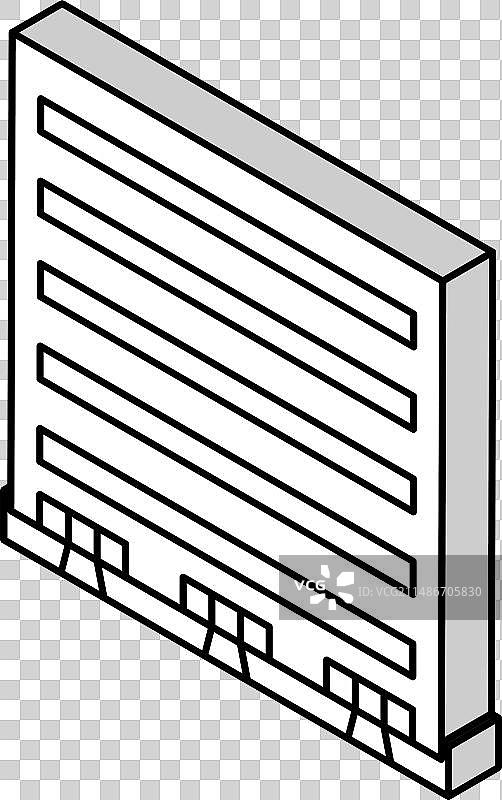 公寓楼房2.5D图标图片素材